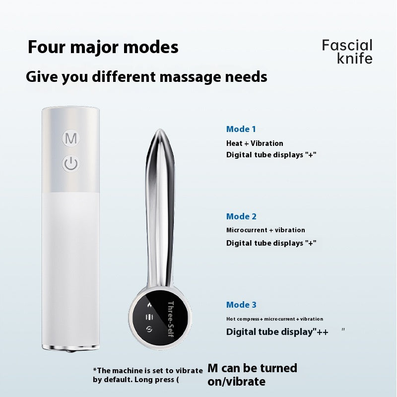 Electric Heated Fascia Knife Body Massager with Vibration & Lifting Comb