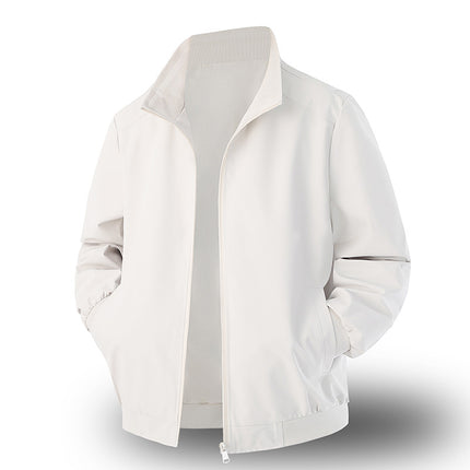Men’s Spring Casual Jacket – Basic & Trendy Long Sleeve Outerwear with Side Pockets