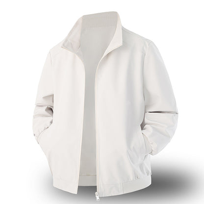 Men’s Spring Casual Jacket – Basic & Trendy Long Sleeve Outerwear with Side Pockets