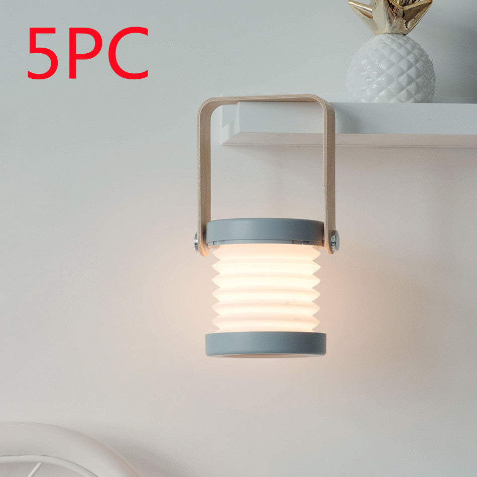 Foldable Touch Dimmable LED Reading Night Light – USB Rechargeable Portable Lantern Lamp | Adjustable Brightness Home Decor Table Lamp