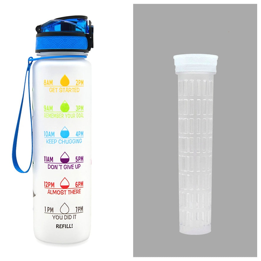 1L Motivational Water Bottle with Time Marker