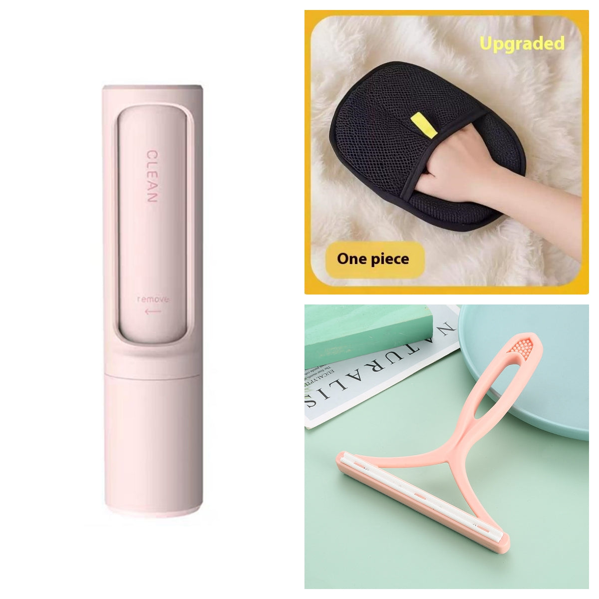 2-in-1 Reusable Pet Hair Remover & Self-Cleaning Lint Roller