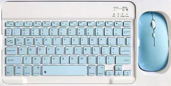 Creative Solid Color Bluetooth Keyboard and Mouse Set – 10-Inch Wireless Keyboard Combo