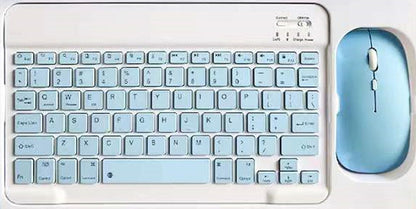 Creative Solid Color Bluetooth Keyboard and Mouse Set – 10-Inch Wireless Keyboard Combo