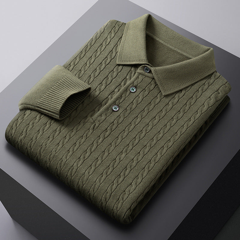 Slim Fit Long Sleeve Casual Pullover for Spring & Autumn