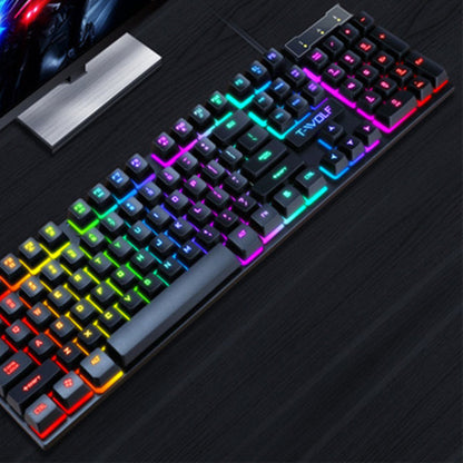 USB Luminous Wired Keyboard with Mouse