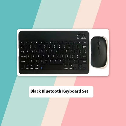 Creative Solid Color Bluetooth Keyboard and Mouse Set – 10-Inch Wireless Keyboard Combo
