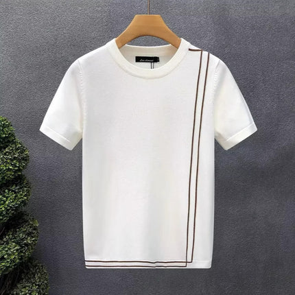 Men's Youth Slim Fit Summer High-end Retro T-shirt