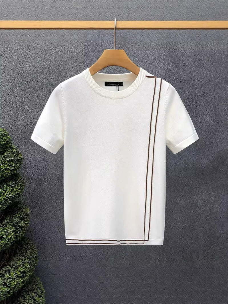 Men's Youth Slim Fit Summer High-end Retro T-shirt
