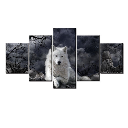 5-Piece Wolf Canvas Wall Art Set_2