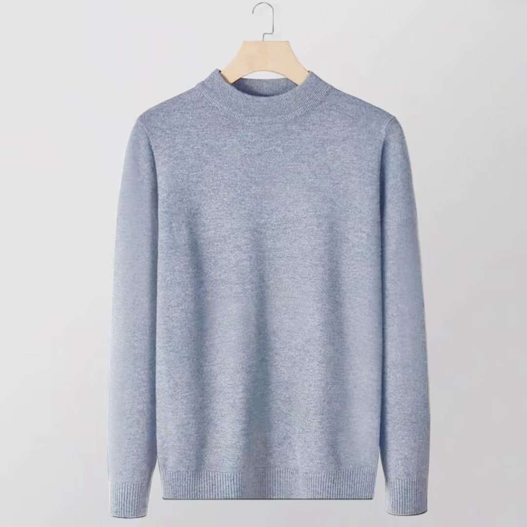 Men’s Slim Fit Knitted Base Layer Pullover – Comfortable Everyday Casual Knit Top