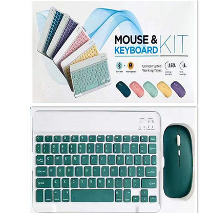 Creative Solid Color Bluetooth Keyboard and Mouse Set – 10-Inch Wireless Keyboard Combo