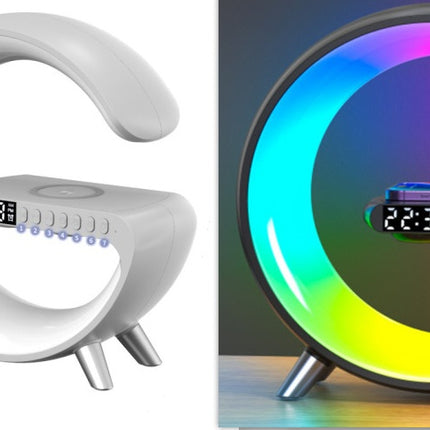 Smart G-Shape LED Lamp with Bluetooth Speaker & Wireless Charger