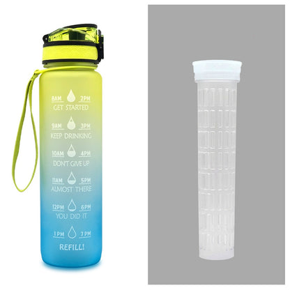 1L Motivational Water Bottle with Time Marker