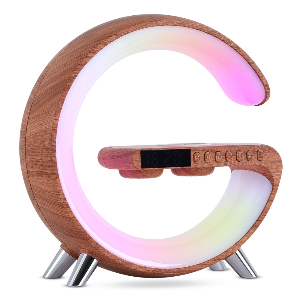 Smart G-Shape LED Lamp with Bluetooth Speaker & Wireless Charger