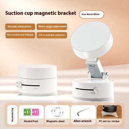 Foldable Magnetic Car Phone Holder – Vacuum Suction Cup Dashboard Mount for Hands-Free Navigation & Smartphones