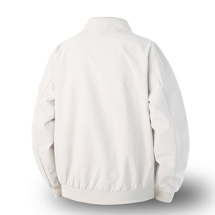 Men’s Spring Casual Jacket – Basic & Trendy Long Sleeve Outerwear with Side Pockets