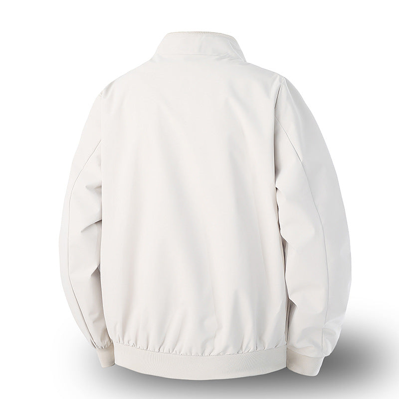 Men’s Spring Casual Jacket – Basic & Trendy Long Sleeve Outerwear with Side Pockets