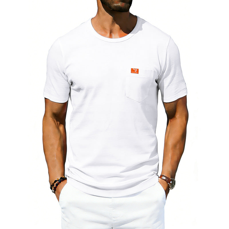 Men’s Loose-Fit Retro Crew Neck T-Shirt – Casual Short Sleeve Pullover Tee