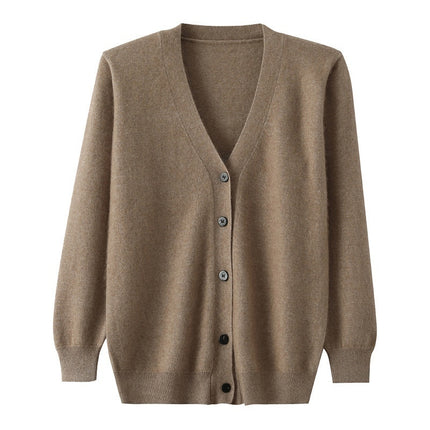 Men’s Mink Wool V-Neck Sweater