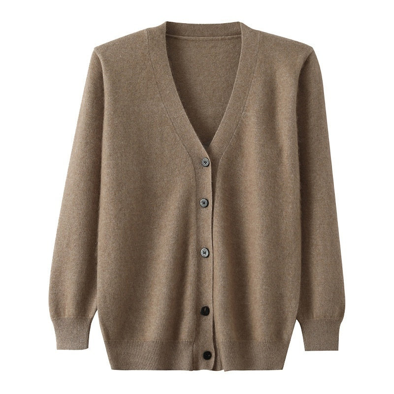 Men’s Mink Wool V-Neck Sweater