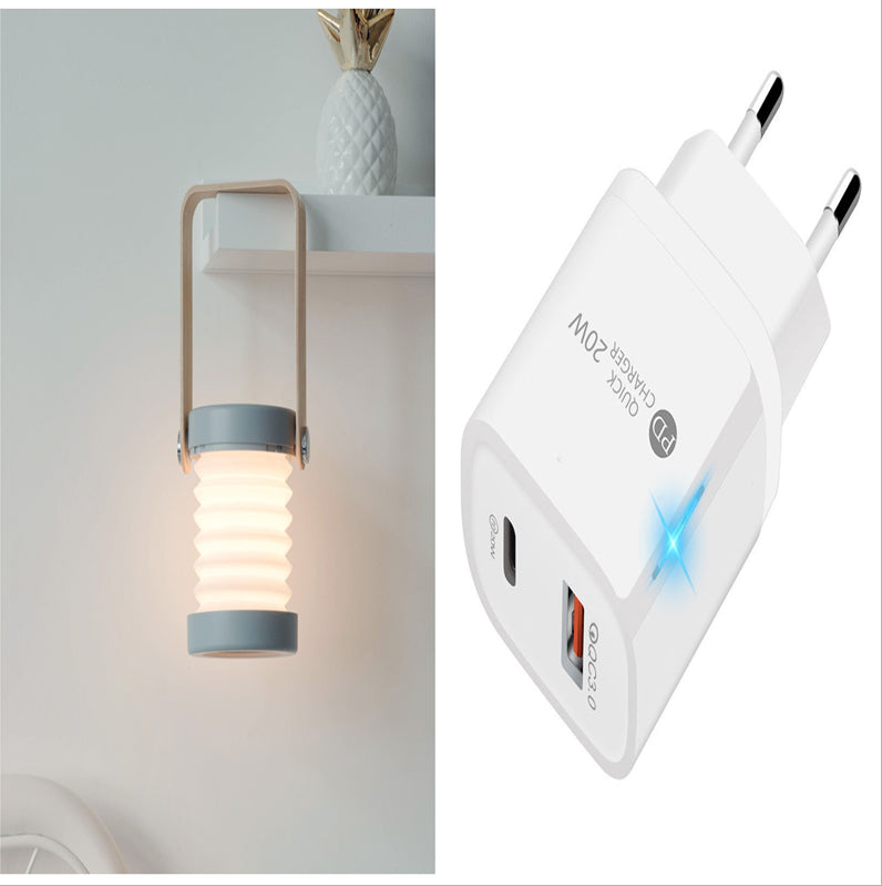 Foldable Touch Dimmable LED Reading Night Light – USB Rechargeable Portable Lantern Lamp | Adjustable Brightness Home Decor Table Lamp