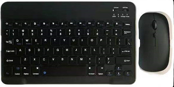 Creative Solid Color Bluetooth Keyboard and Mouse Set – 10-Inch Wireless Keyboard Combo