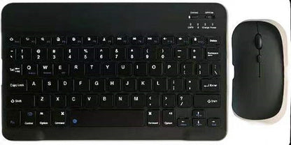Creative Solid Color Bluetooth Keyboard and Mouse Set – 10-Inch Wireless Keyboard Combo