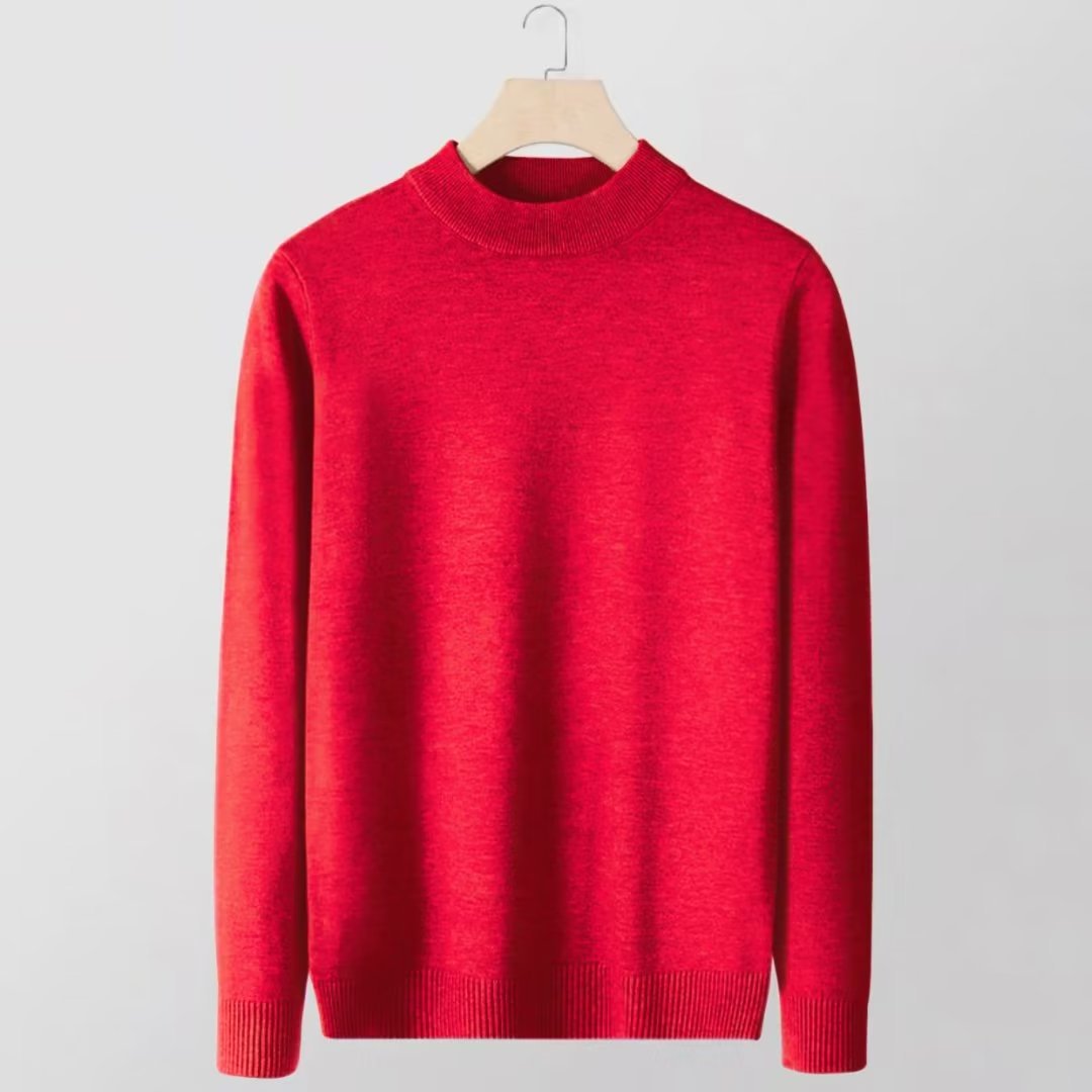 Men’s Slim Fit Knitted Base Layer Pullover – Comfortable Everyday Casual Knit Top