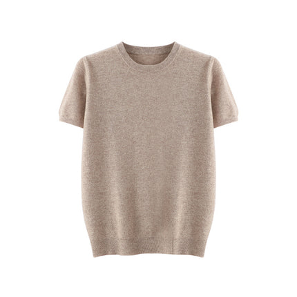 Men’s Short Sleeve Knit Sweater – Casual Round Neck Lightweight Pullover Top