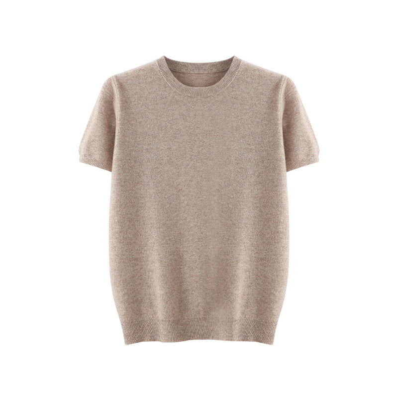 Men’s Short Sleeve Knit Sweater – Casual Round Neck Lightweight Pullover Top