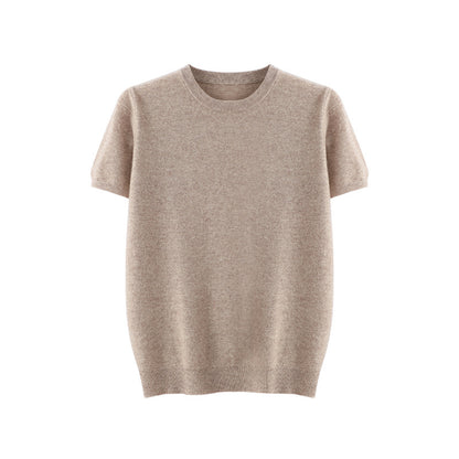 Men’s Short Sleeve Knit Sweater – Casual Round Neck Lightweight Pullover Top