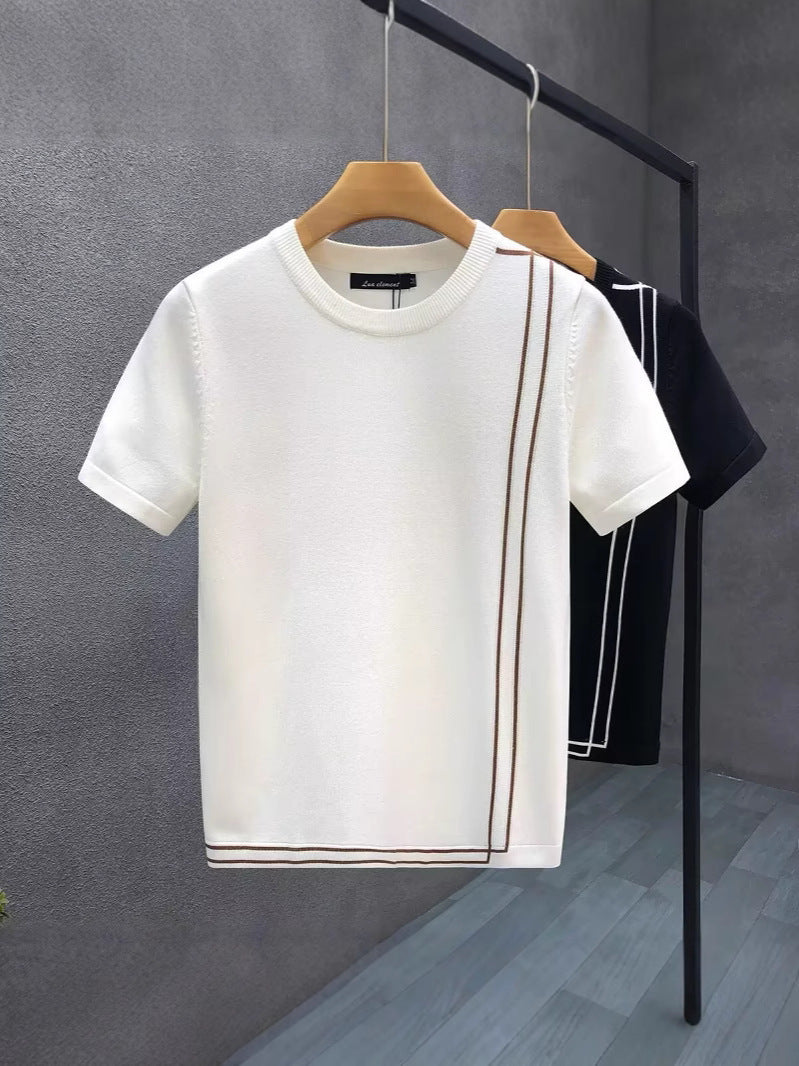 Men's Youth Slim Fit Summer High-end Retro T-shirt