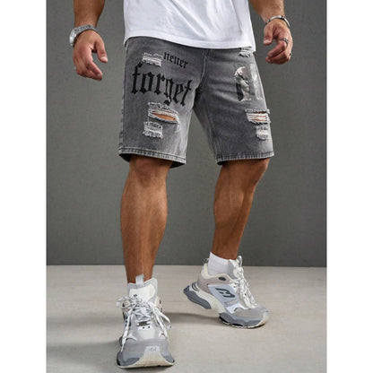 Men's Letter Printed Old Cowboy Shorts