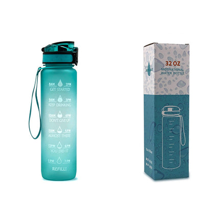 1L Motivational Water Bottle with Time Marker