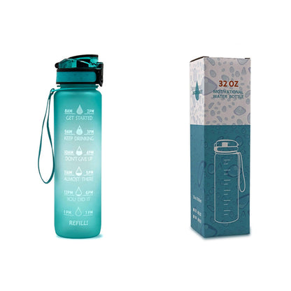 1L Motivational Water Bottle with Time Marker