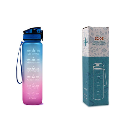 1L Motivational Water Bottle with Time Marker