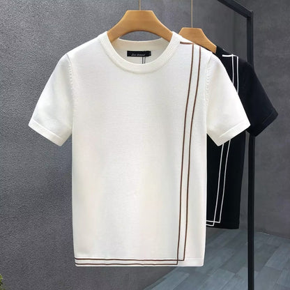 Men's Youth Slim Fit Summer High-end Retro T-shirt