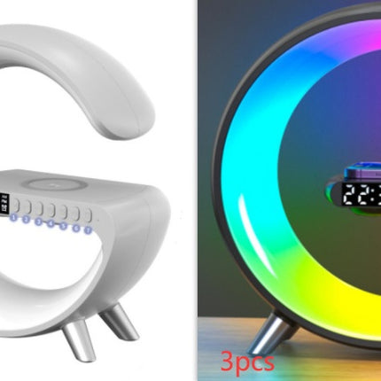 Smart G-Shape LED Lamp with Bluetooth Speaker & Wireless Charger