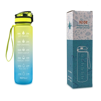 1L Motivational Water Bottle with Time Marker