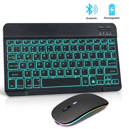 Wireless Bluetooth Keyboard and Mouse Combo for Tablet & PC – Slim External Keyboard Set