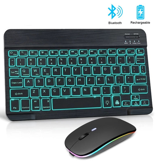 Wireless Bluetooth Keyboard and Mouse Combo for Tablet & PC – Slim External Keyboard Set