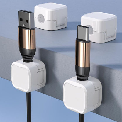 Magnetic Cable Clip Organizer – Under Desk Wire Management Holder, Adhesive Cord Keeper for USB, Charger & Office Cables