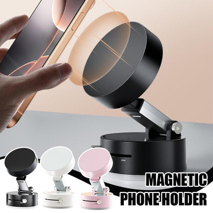 Foldable Magnetic Car Phone Holder – Vacuum Suction Cup Dashboard Mount for Hands-Free Navigation & Smartphones