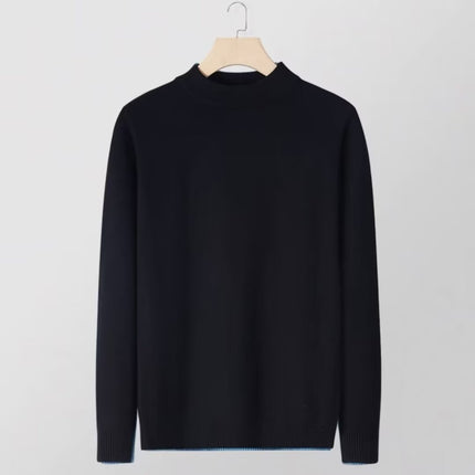 Men’s Slim Fit Knitted Base Layer Pullover – Comfortable Everyday Casual Knit Top