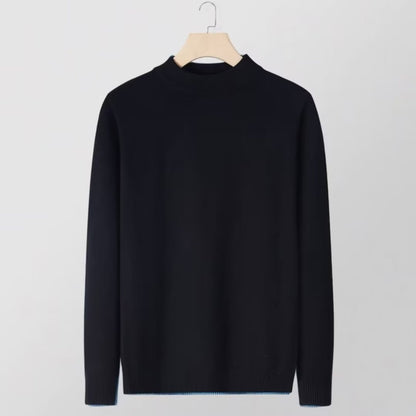 Men’s Slim Fit Knitted Base Layer Pullover – Comfortable Everyday Casual Knit Top