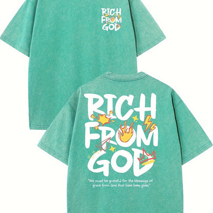 Men’s Retro Printed Cotton T-Shirt – Casual Vintage Graphic Short Sleeve Tee