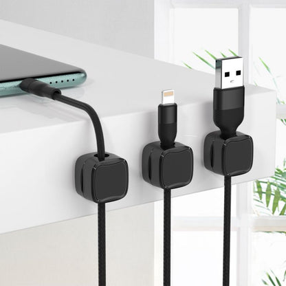 Magnetic Cable Clip Organizer – Under Desk Wire Management Holder, Adhesive Cord Keeper for USB, Charger & Office Cables
