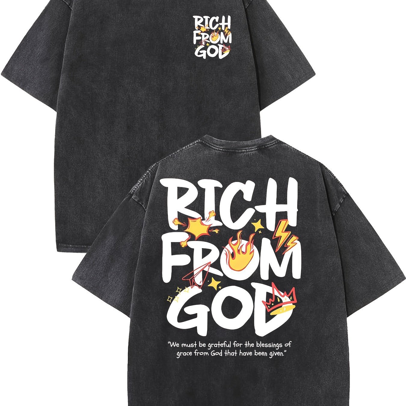 Men’s Retro Printed Cotton T-Shirt – Casual Vintage Graphic Short Sleeve Tee
