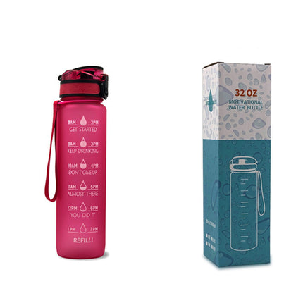 1L Motivational Water Bottle with Time Marker